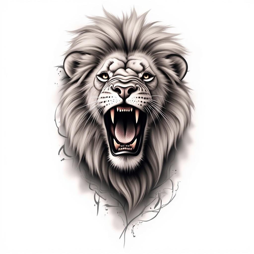 Furious Hungry Lion Tattoo: A Symbol of Strength