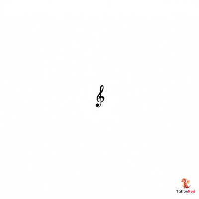 Minimalist music note tattoo showcasing simple linework and modern design.