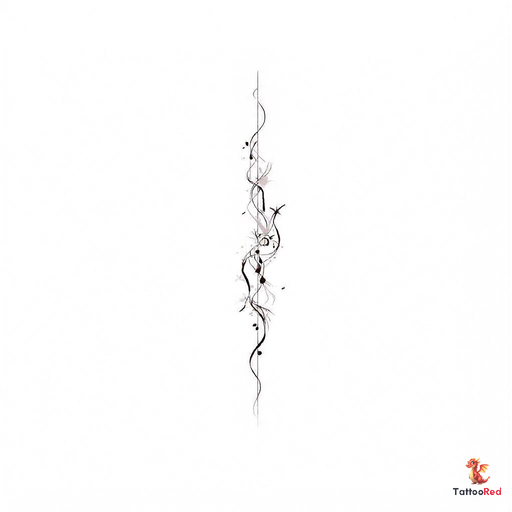 Interlocking geometric forms tattoo design with fine lines, modern and abstract.