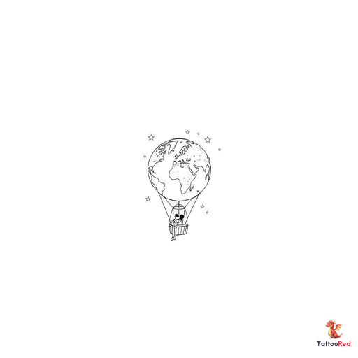 Design a minimalist, fine-line tattoo inspired by the following scene: A person is sitting on the ed