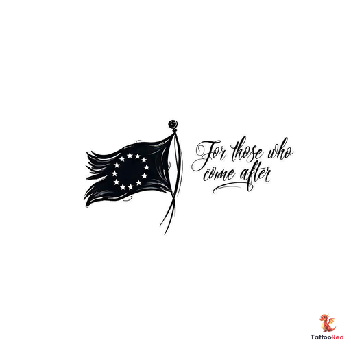 slight torn up flag of the european union with a flag pole in a triangle form , black and white with