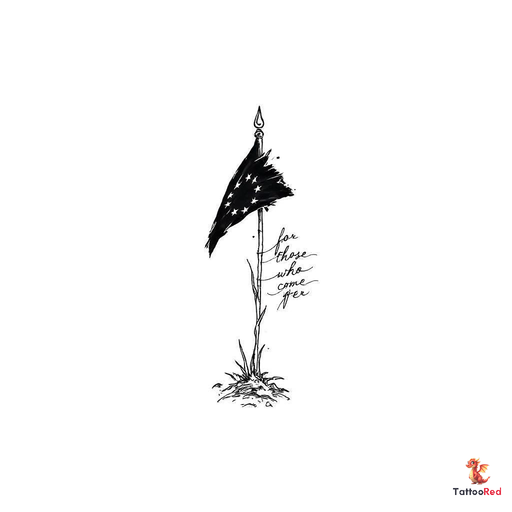 slight torn up triangular flag of the european union with a flag pole in a pile , black and white w